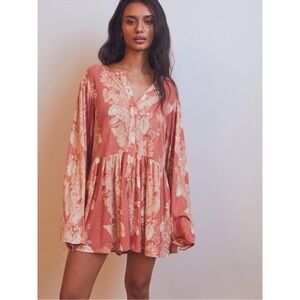 Intimately Free People Tropical Staycation Floral Romper medium NEW